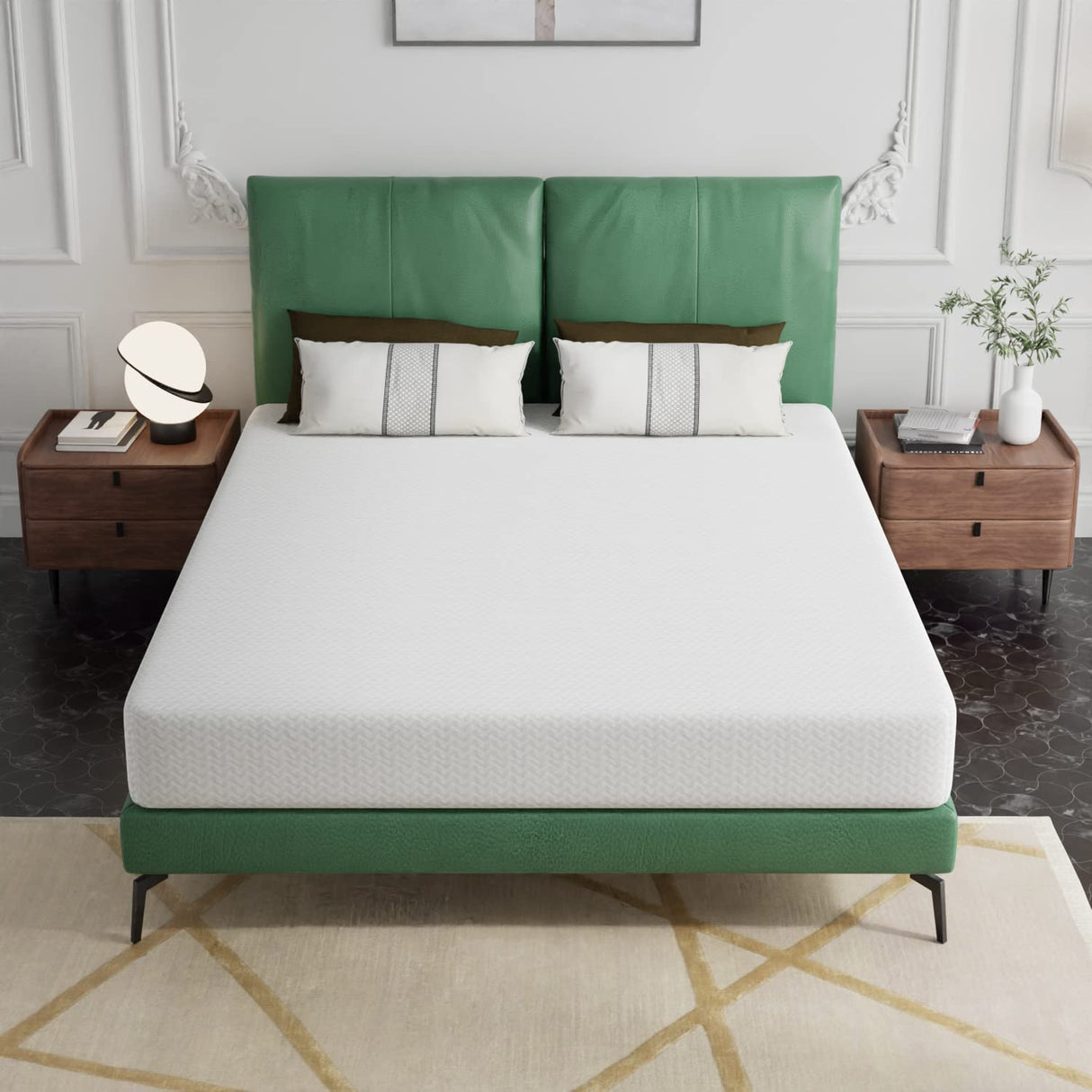 8 inch Memory Foam Mattress Cooling Gel Green