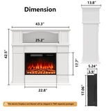 Freestanding TV Stand with Fireplace Heater