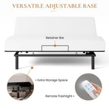 Electric Ergonomic Adjustable Bed Base King Size, Independent Head