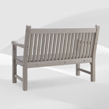 Garden Bench, 2-Person Poly Lumber Patio, All-Weather Outdoor Bench