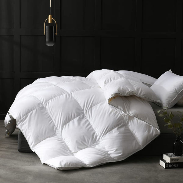 Goose Feathers Down Comforter King Size Luxurious All Seasons Duvet Insert