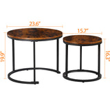 Nesting Coffee Table Modern End Table Set of 2