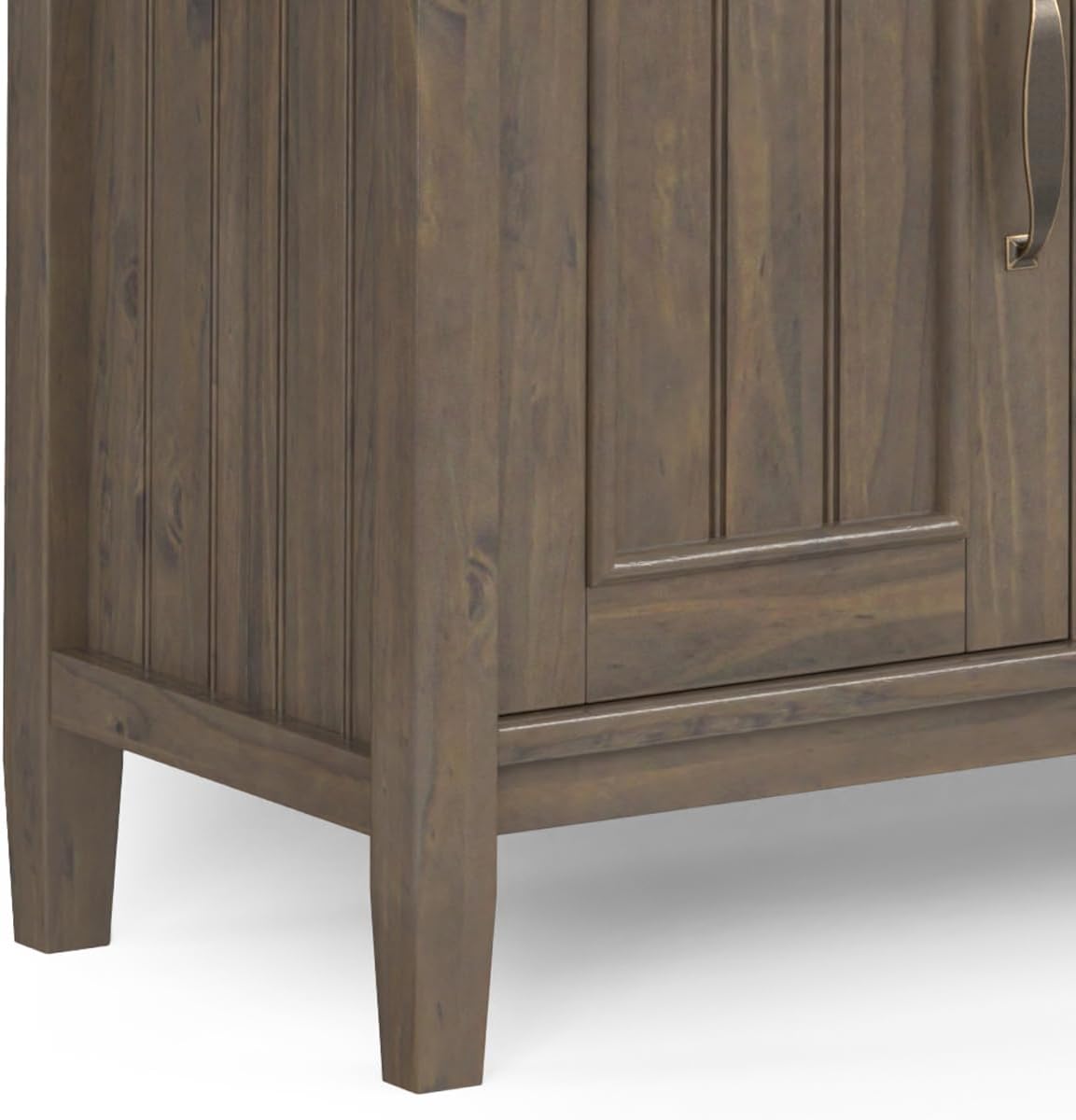 Lev SOLID WOOD 72 Inch Wide Contemporary TV Media Stand in Smoky Brown