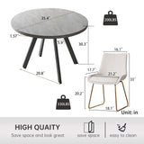 Round Dining Table and Chairs for 4