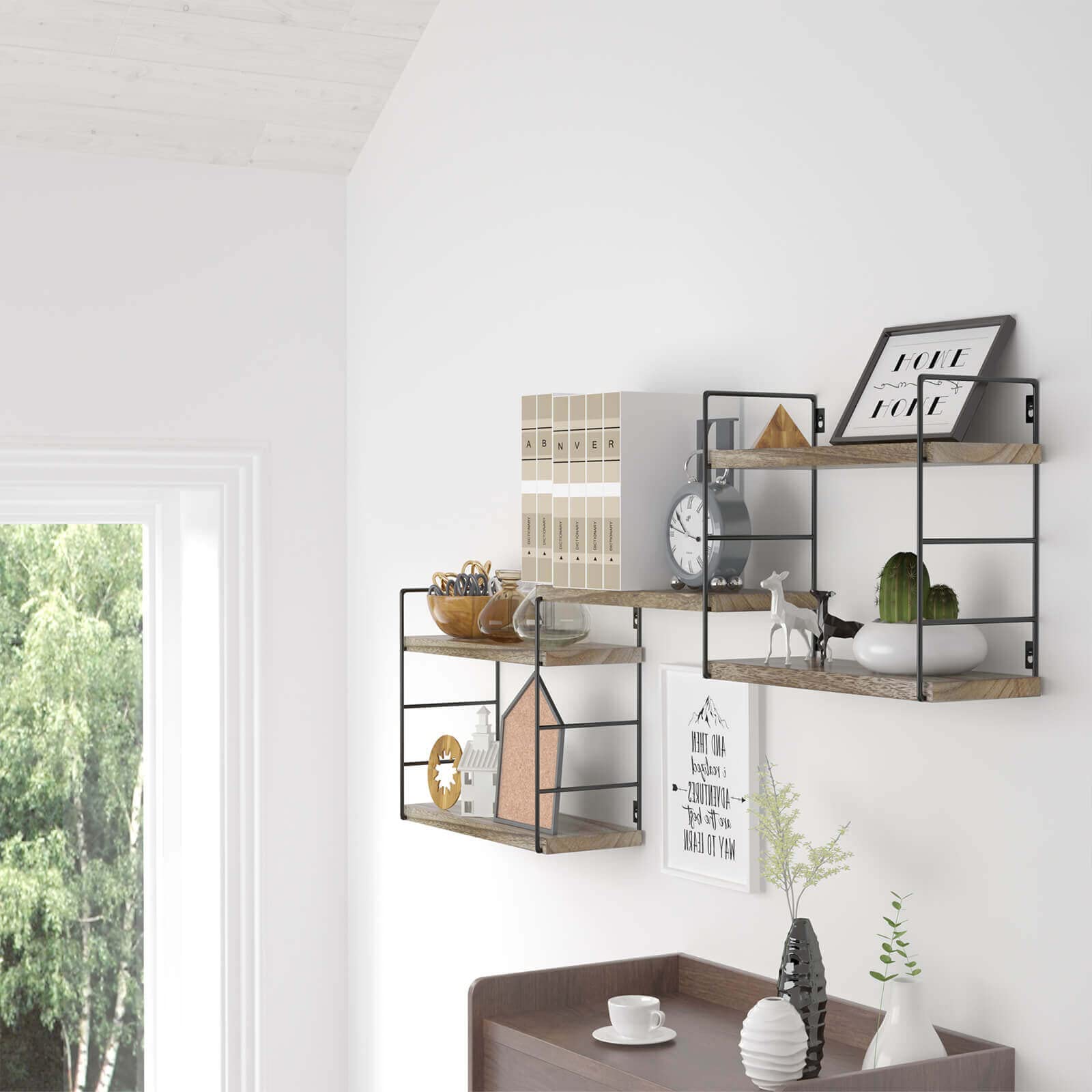 Floating Shelves Wall Mounted, Adjustable Storage Rack for Office, Bathroom, Living Room