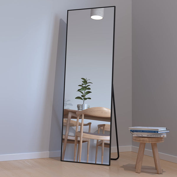 Full Length Mirror, 58"x18" Standing Hanging or Leaning Against Wall Floor Mirrors Body Dressing Wall-Mounted for Living Room