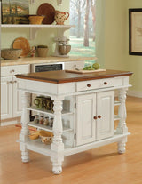 Kitchen Island Americana Dual Side Storage Cabinet