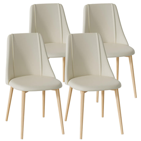 PU Dining Chairs Set of 4 Modern Living Room Chairs