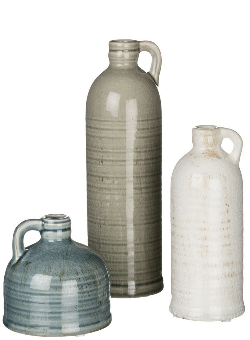 Ceramic Jug Vase Set, Farmhouse Decor
