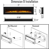 72 inch Wall Mounted &Recessed in Wall Electric
