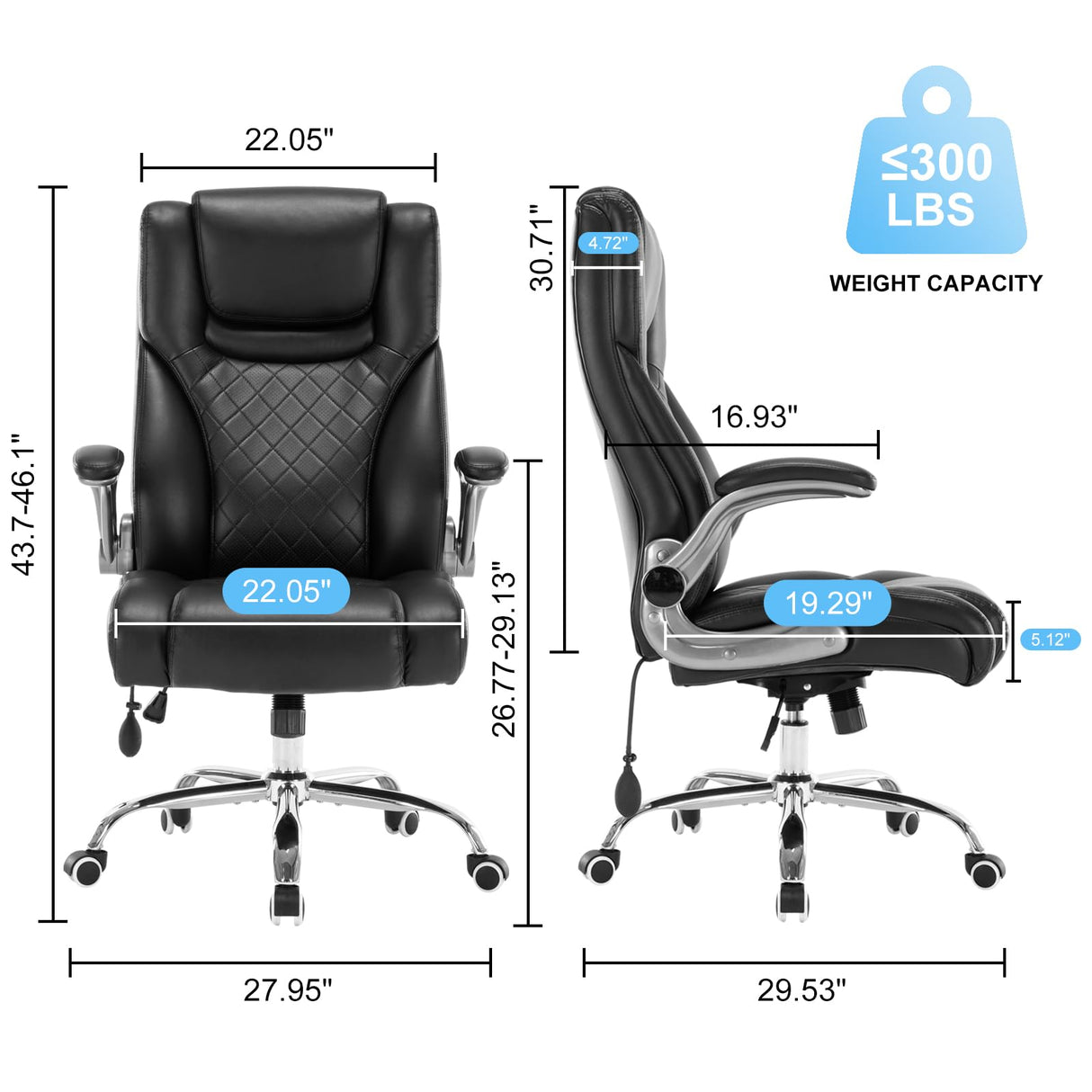 Executive Office Chair Desk Swivel Chair High Back Computer Chair