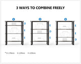 4-Tier Media Stand Audio/Video Component Cabinet with Glass Shelf