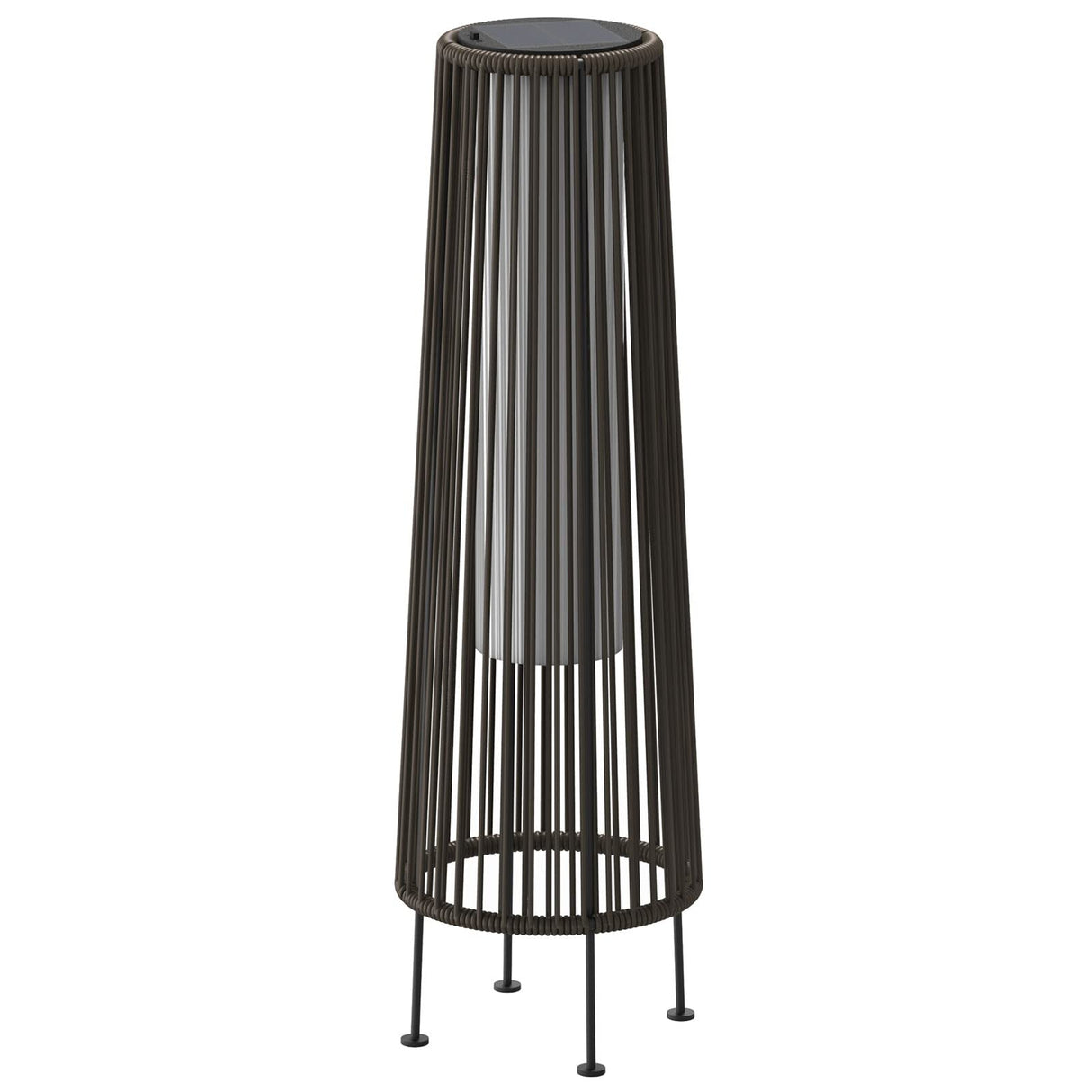 Outdoor Solar Lamp Resin Wicker Solar Light for Yard, Garden and Pathway