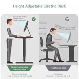 Electric Standing Desk, 63 x 30 Inch Adjustable