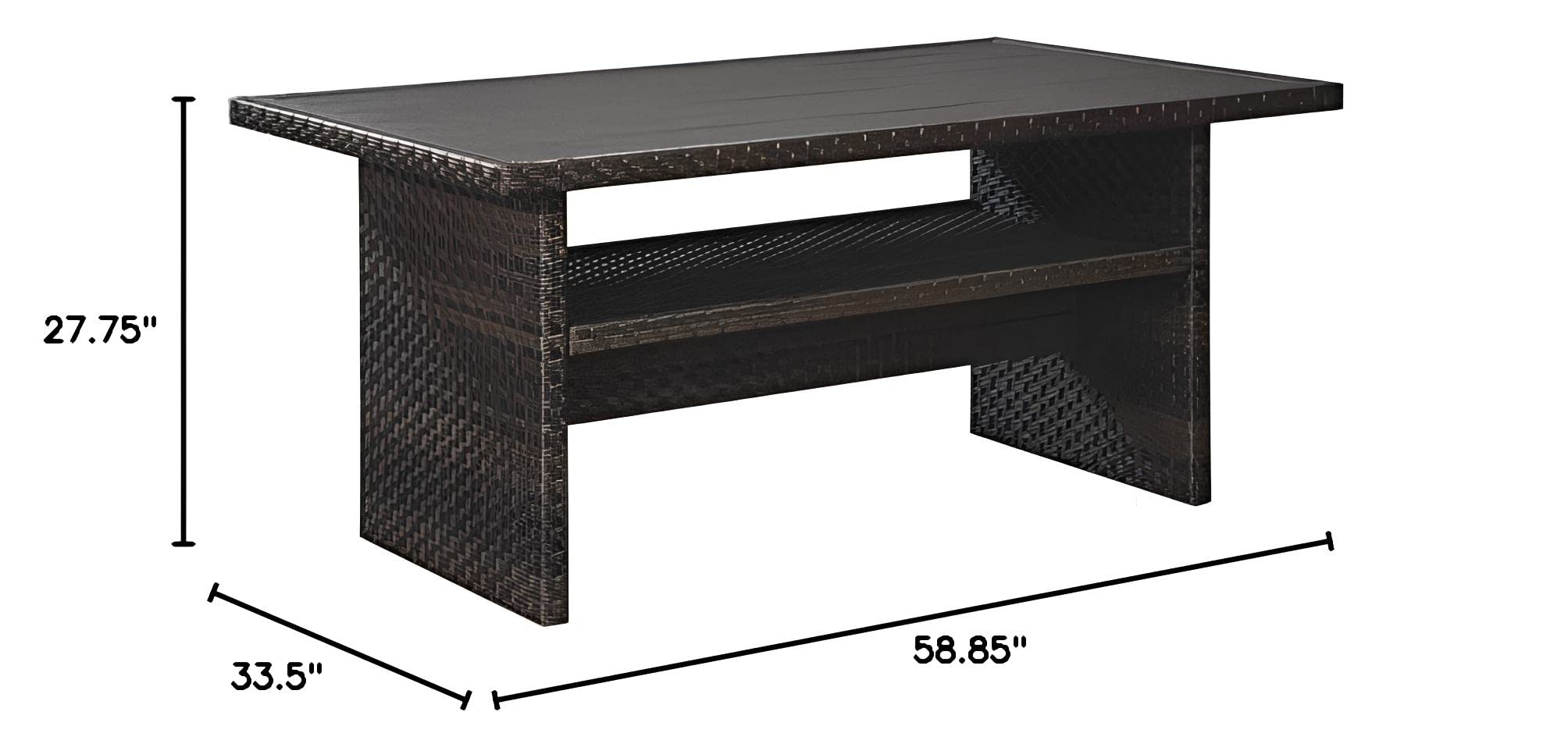 Outdoor Easy Isle Multi-Use Resin Wicker Patio Table