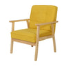 Mid Century Modern Accent Chair, Retro Wood and Fabric Armchairs Side Chair