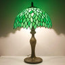 Tiffany Table Lamp Green Wisteria Style Stained Glass Desk Bedside