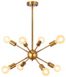 Chandeliers Gold, 8 Lights Modern Lighting Fixture