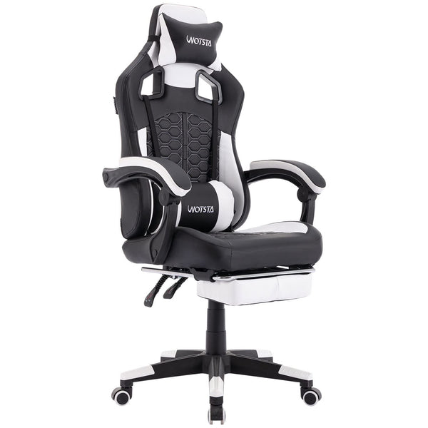 Gaming Chair with Massage, Ergonomic PC Gaming Chair with Footrest Comfortable Headrest