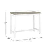 Furniture Hillsdale Clarion Side, Distressed Gray/Sea White Counter Table