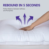 2 Pack Queen Pillows for Sleeping - 100% Breathable Cotton, Soft Plush