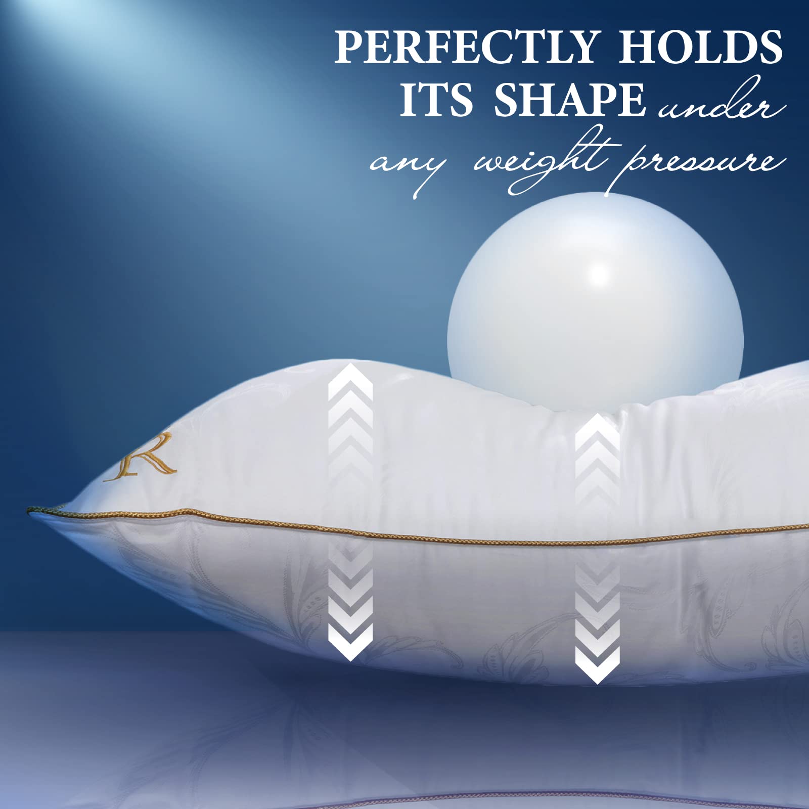 Queen Professional Hotel Pillows, Pharmonis USA, (2-Pack) - a Set