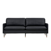 Genuine Leather Sofa, Mid-Century Modern Leather Sofa Couch for Bedroom Living Room