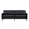 Genuine Leather Sofa, Mid-Century Modern Leather Sofa Couch for Bedroom Living Room