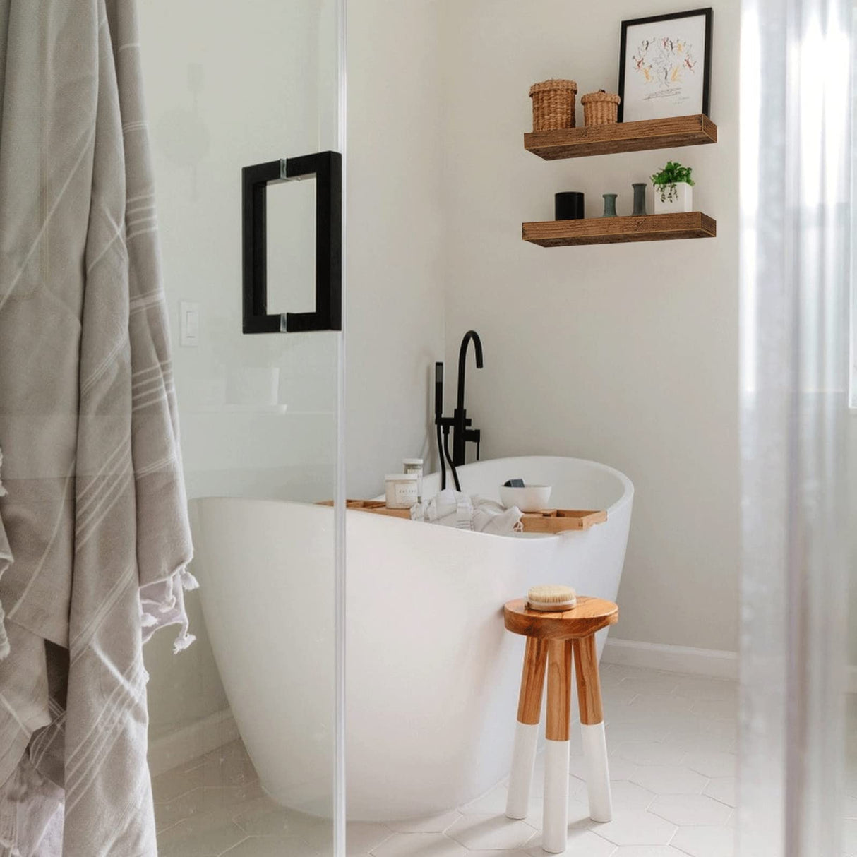 Bathroom Shelves Floating Shelves for Wall Shelf Over Toilet Small Wall Mounted