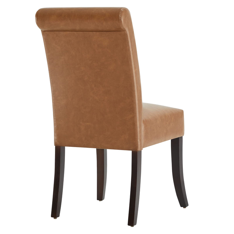 Upholstered Kitchen & Dining Room Chairs with High Back, Faux Leather Dining Chairs