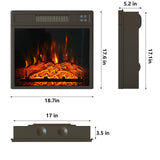 Recessed Fireplace Heater with Low Noise