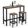 3-Piece Bar Table Set, 39.5” Bar Table with 2PC 28” Bar Stools