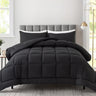 Queen Comforter Set, Black Lightweight 3 Pieces Bedding Set for All Season