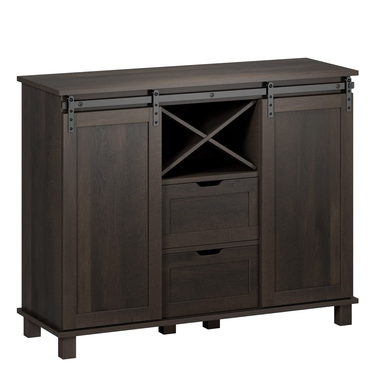 Farmhouse Buffet Sideboard Cabinet, Coffee Bar Cabinet with 2 Drawers