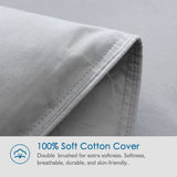 Organic Gray Feathers Down Comforter King Size All Season Duvet Insert