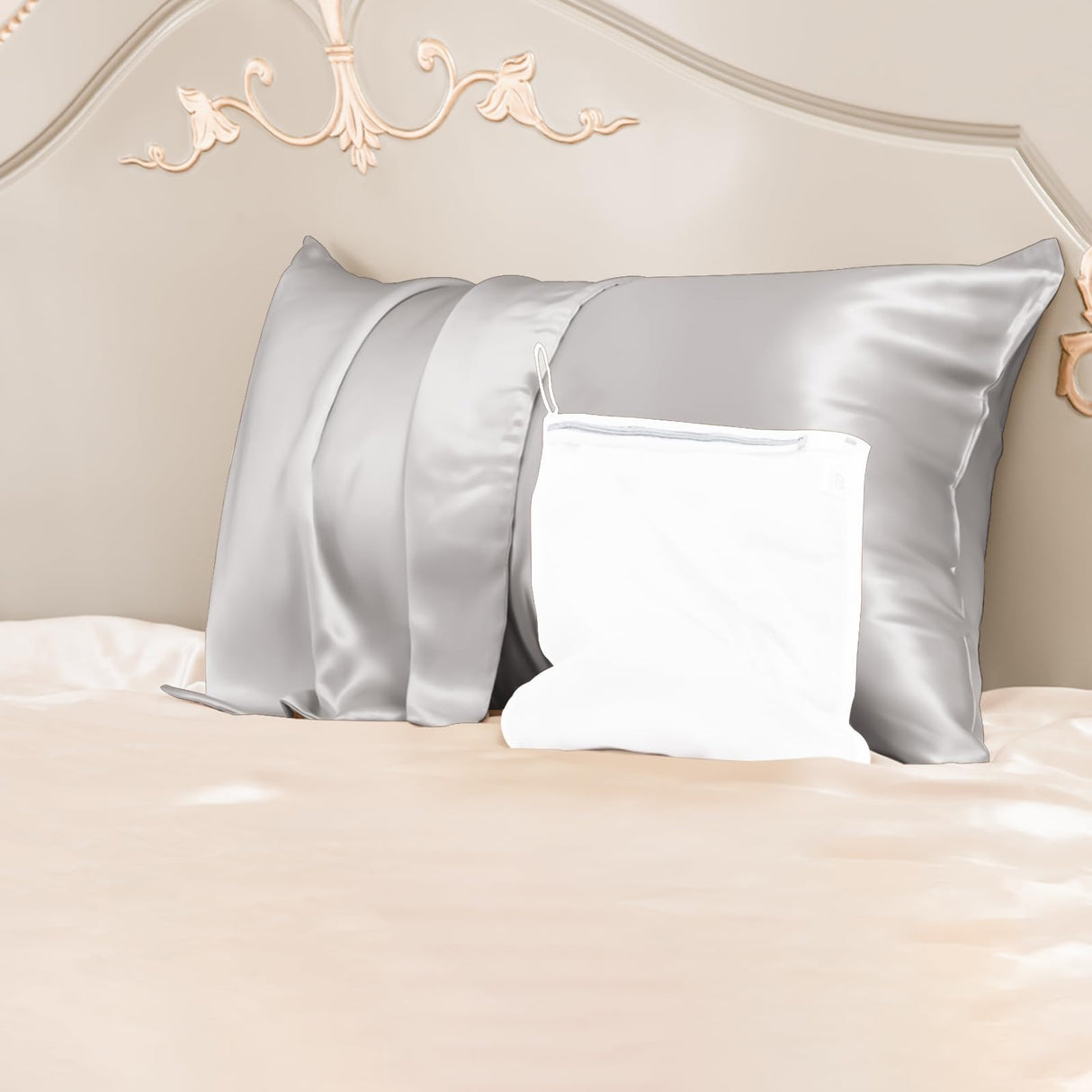 Silk Pillowcase for Hair and Skin with Hidden Zipper