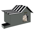 Outdoor Cat House, Feral Cat House Insulated with Mat and Clip, Weatherproof