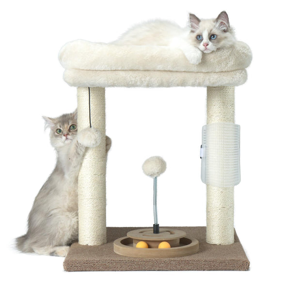 Cat Tree Scratching Post,Small Cat Tower with Perch Bed Scratch for Indoor Cats