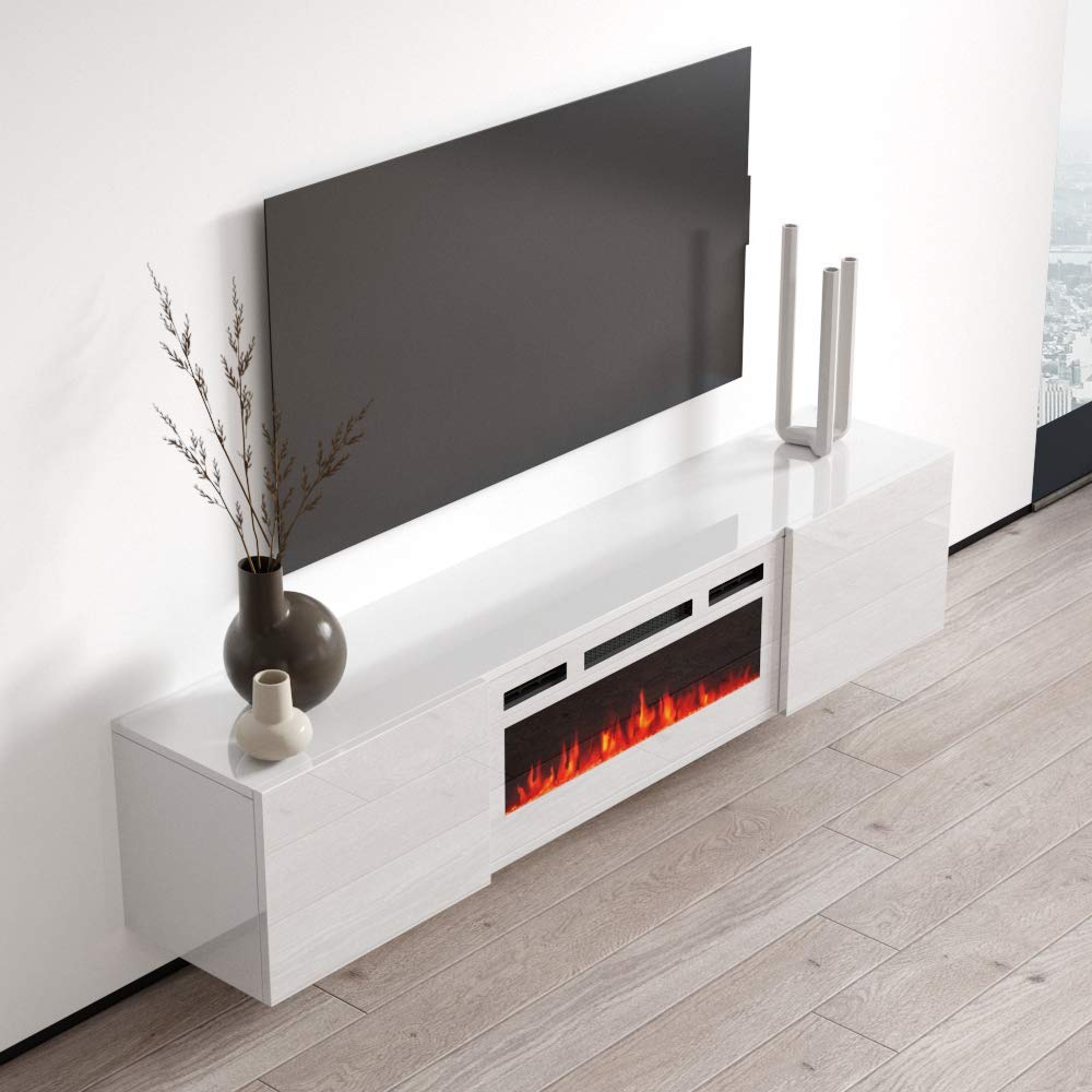 Cali WH-EF Floating Fireplace TV Stand for TVs up to 80"