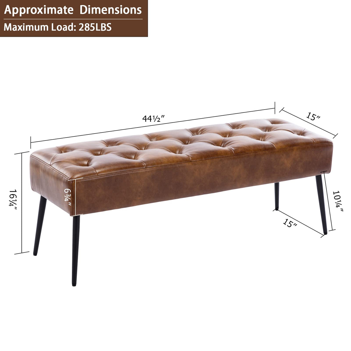 Tufted Ottoman Bench, Upholstered Bedroom Benches Leather