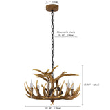 Antler Chandelier E12 Base Retro Decorative Chandelier