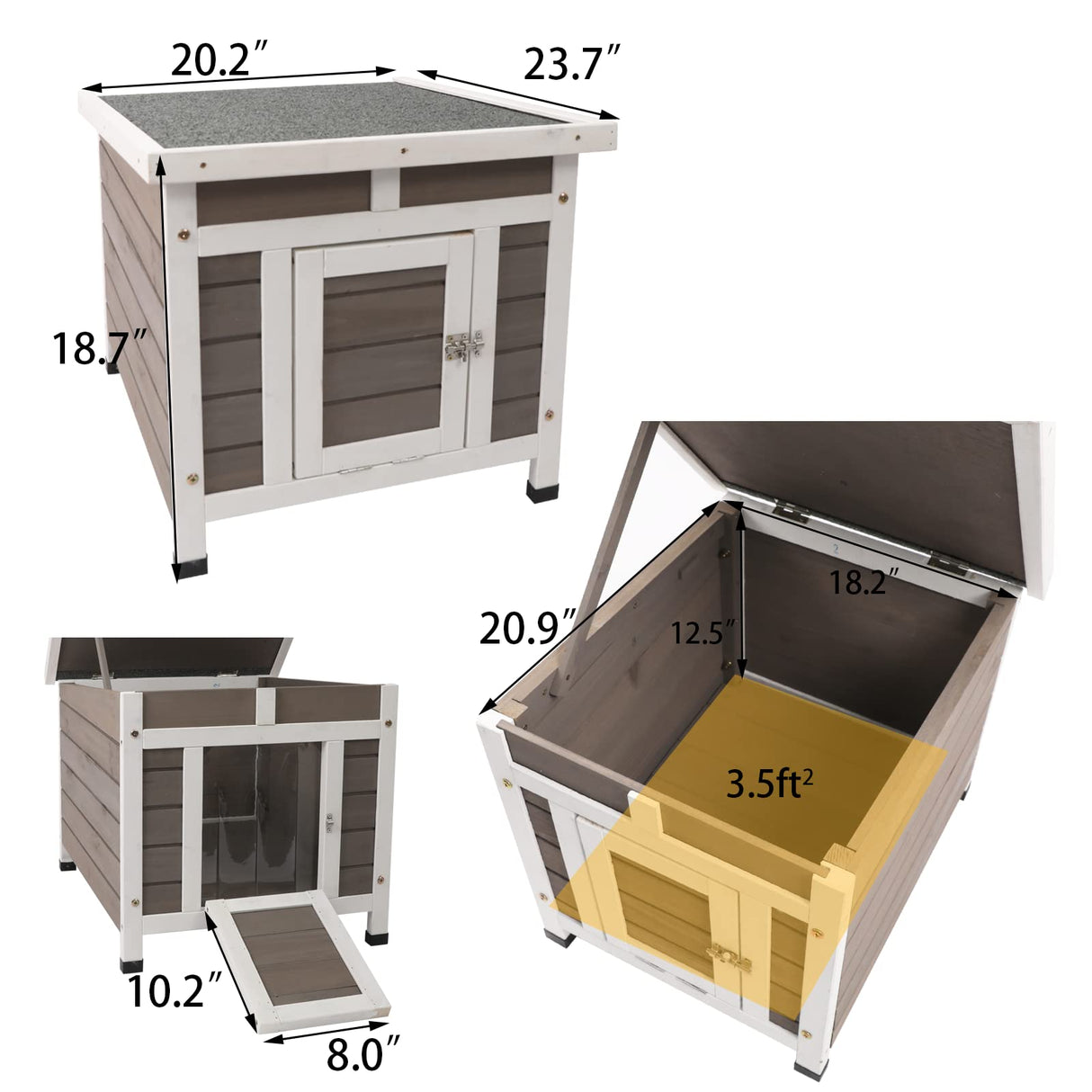 Outdoor Cat House Weatherproof - Outside Feral Cat House Shelter