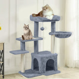 Cat Tower with Sisal Scratching Post for Indoor Cats