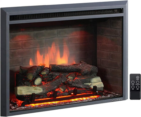 Western Electric Fireplace Insert with Fire Crackling Sound