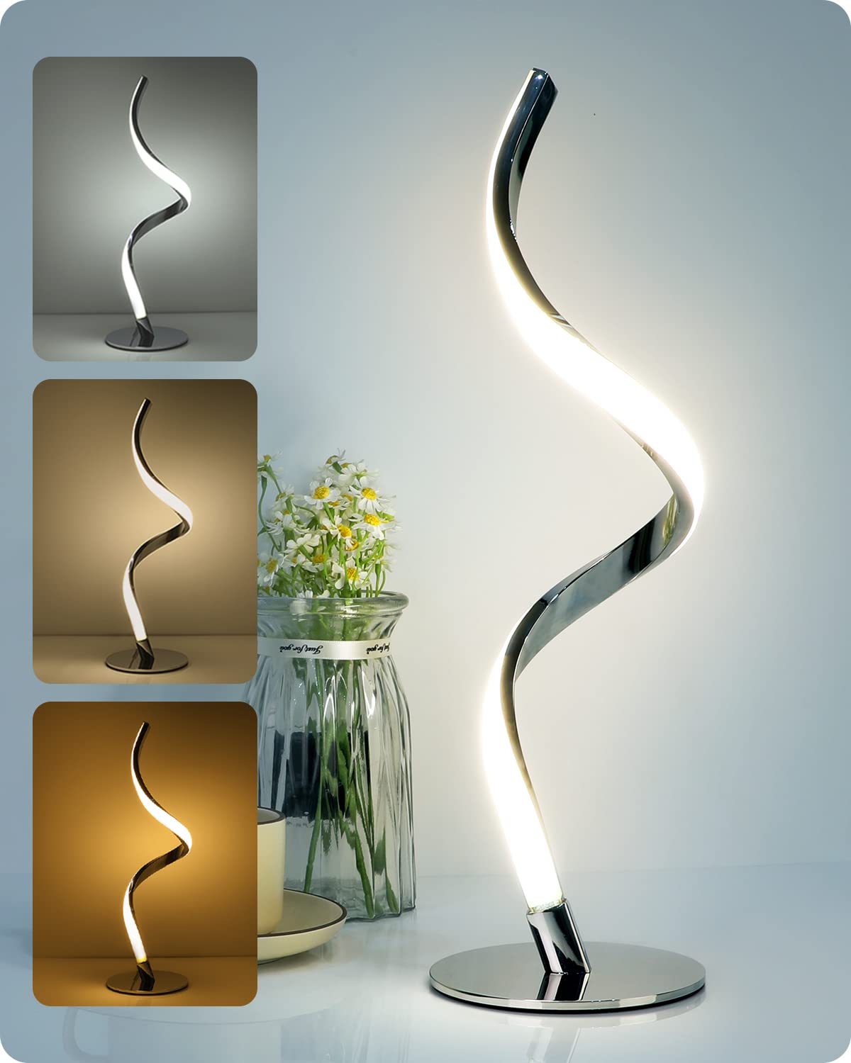 Bedside Lamp - 3 Colors Touch Control LED Table Lamp