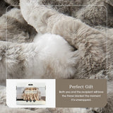 Oversized Minky Blanket, Super Soft Fluffy Luxury Throw Blanket Comfy Faux Fur Bed