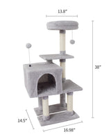 Cat Tree Cat Tower Condo with Sisal Scratching Post for Indoor Cats Cat Tree Cat