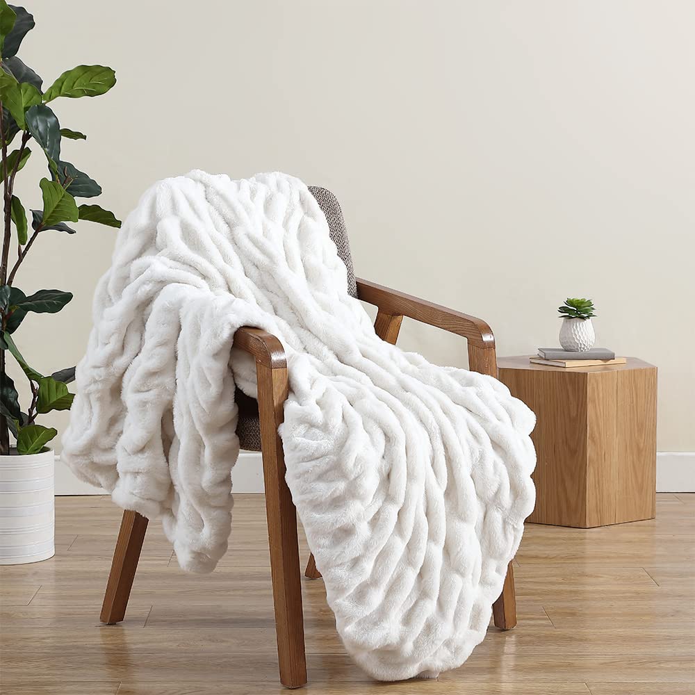 Lapin Ultra Fine Faux Fur Throw Blanket - Luxurious