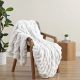 Lapin Ultra Fine Faux Fur Throw Blanket - Luxurious, Chic, Soft and Cozy