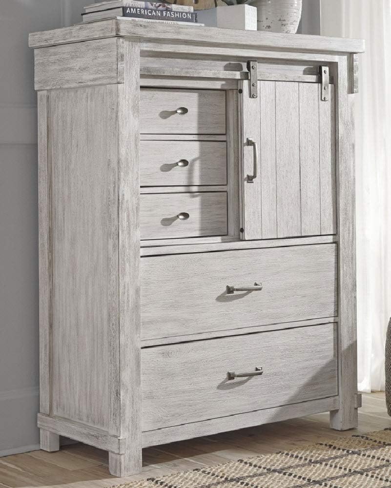 Brashland Farmhouse 5 Drawer Chest with Dovetail Construction